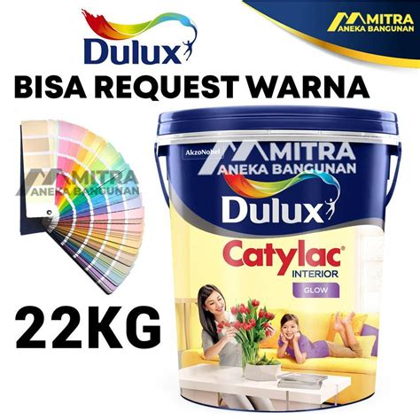 Jual CAT TEMBOK DULUX CATYLAC GLOW INTERIOR 22 KG PAIL BISA REQUEST