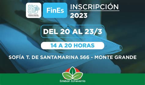 NUEVA SEMANA DE INSCRIPCIÓN AL PLAN FINES EN ESTEBAN ECHEVERRÍA