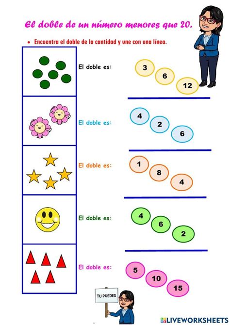 El Doble De Un N Mero Interactive Worksheet Primeros Grados