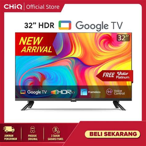 Jual Google Tvchiq Inch Smart Tv Hdr Dbx Dolby Audio Google