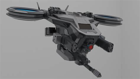 ArtStation - Combat Drone 3D Modeling