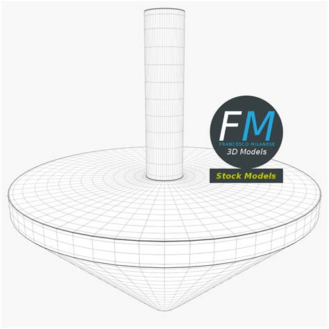 3d Model Wooden Spinning Top