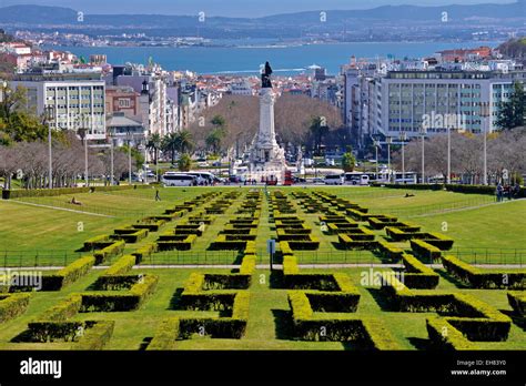 Edward Vii Park Lisbon Portugal Stockfotos And Edward Vii Park Lisbon