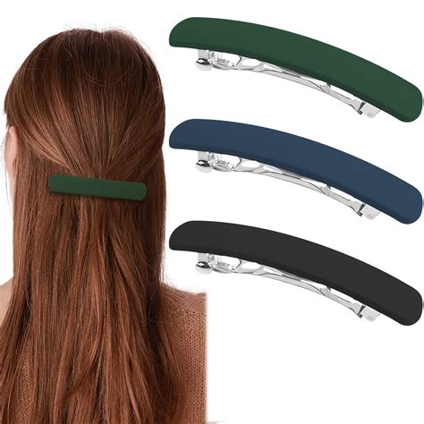 Amazon 3 Pcs Matte French Hair Clips Flat Hair Barrettes Strong