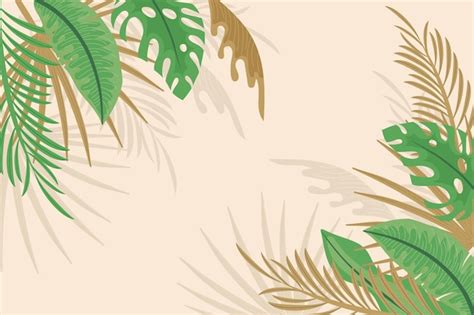 Premium Vector | Tropical mural wallpaper