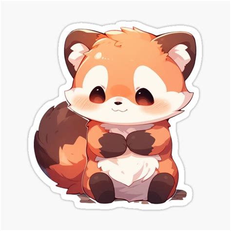 "Kawaii Red Panda" Sticker for Sale by TheBakaAnime | Redbubble