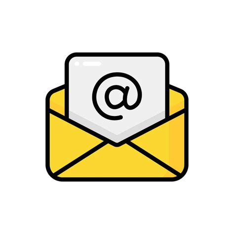 Email Cartoon Vector Icon Illustration Message Icon Concept Isolated