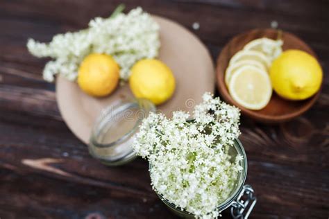 Top View Of The Ingredients For A Refreshing Summer Drink Made From