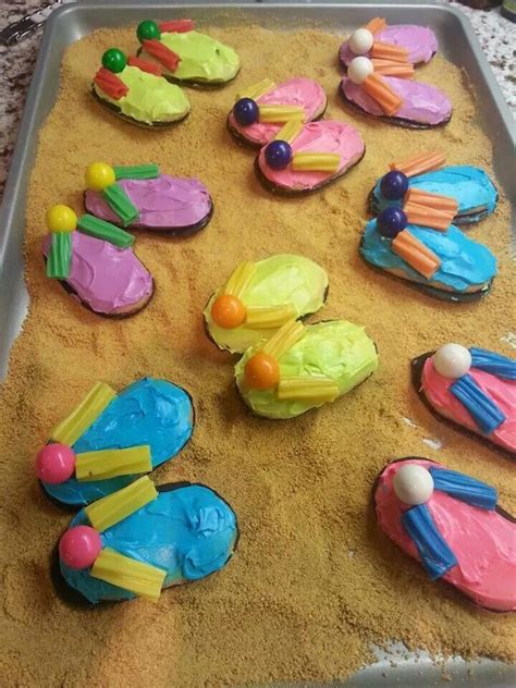 Flip Flop Cookies Flip Flop Cookie Summer Cookies Baking Easy