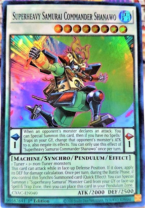 Superheavy Samurai Commander Shanawo Cyac En Prices Yugioh