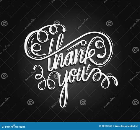 Thank You In Cursive Script Vector Stock Vector Illustration Of