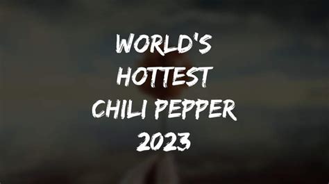 Pepper X Crowned The Worlds Hottest Pepper Of 2023 Chili Craze