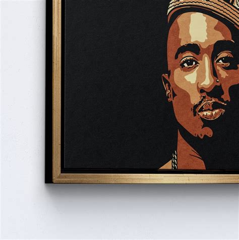 Tupac Shakur Hip Hop Poster Tupac Printed 2pac Art Canvas Etsy