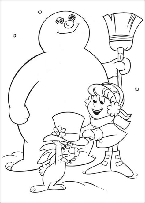 Coloriages Frosty Le Bonhomme De Neige Imprimable Gratuit Pour Les