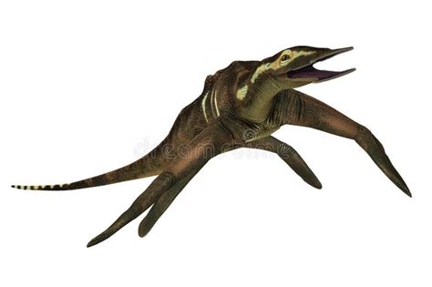 Atopodentatus Herbivorous Semi Aquatic Prehistoric Reptile Stock Image