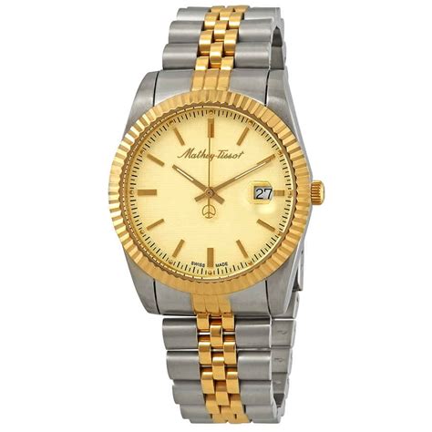 Buy Mathey Tissot Men S Two Tone Quartz Watch At Ubuy Nepal