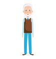 Old Man Character Sit Sleep Armchair Adult Icon Vector Image