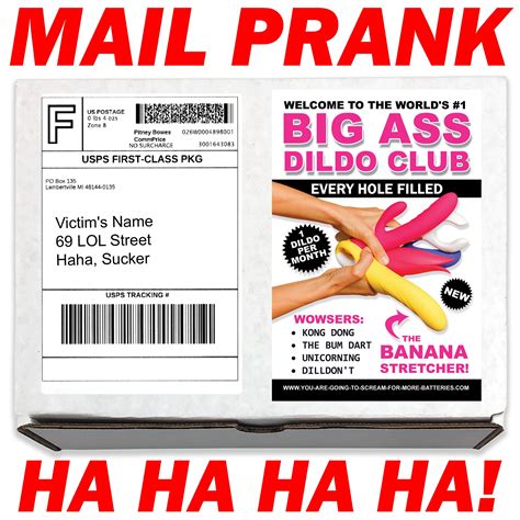 Funny Prank Mail Practical Joke Gag T Mailer Big Ass Etsy