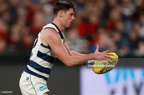 Oliver Henry Of The Cats Kicks A Goal During The Round 18 Afl Match