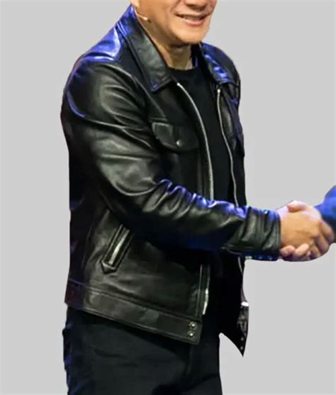 Jensen Huang Black Leather Jacket Nyc Jackets