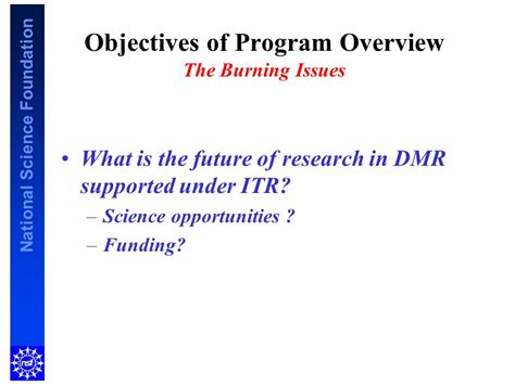 National Science Foundation Dmr Itr Computational Review And Workshop