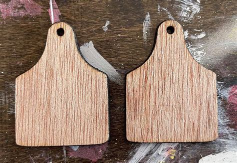 20 Sets 2 Cow Tag Earring Blanks 1 8 Thick MR PEACOCK S WOOD LLC