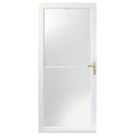 Andersen 36 In X 80 In 3000 Series White Right Hand Self Storing Easy Install Storm Door With