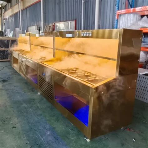 Premium Korean Buffet Hot Pot Display Cabinet With Optional Spray