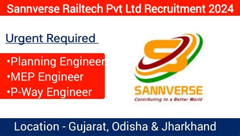 Sannverse Railtech Pvt Ltd Hiring 2024 For Planning Engineer Job Mep