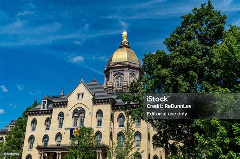 University Of Notre Dame Golden Dome Stock Photo Download Image Now