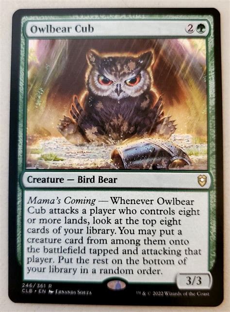 1x Owlbear Cub CLB Battle For Baldur S Gate MTG Magic The Gathering NM