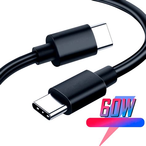 Cabo USB C Para Tipo C Pd Turbo 60w Para Samsung Xiaomi Macbook Pro 1