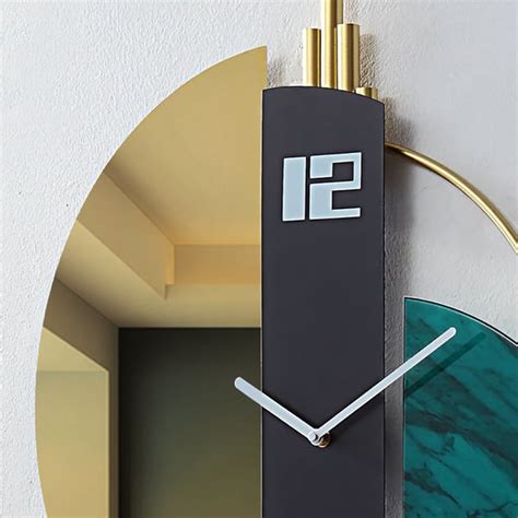 Unique Creative Geometric Oversized Wall Clock D Iron Home Decor Homary