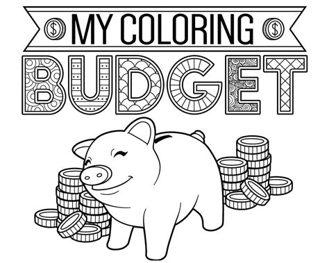 Budget Planner Book Budgeting Printable Coloring Template For Etsy