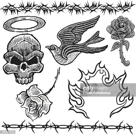 119 Skull And Rose Tattoo Stock Photos High Res Pictures And Images