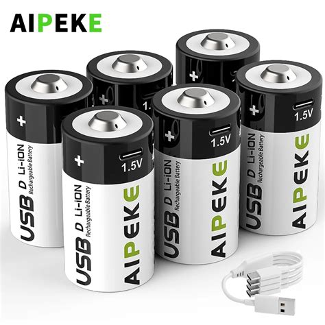 Aipeke V D Size Mwh Rechargeable Battery R Rechargeable