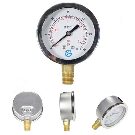 High Quality All Stainless Steel Industrial Bourdon Tube Pressure Gauge