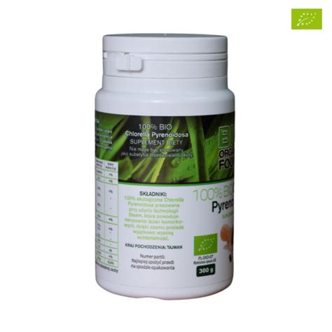 Bio Chlorella Pyrenoidosa Tabletki Bio Organic Foods G Suplement