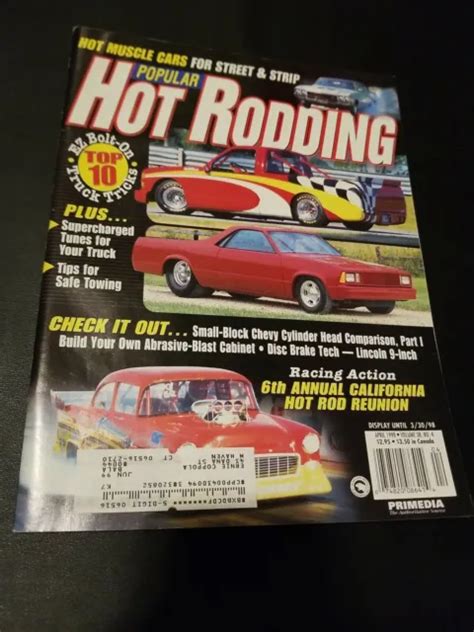 Popular Hot Rodding Magazine April Chevy Corvette Camaro Nova M