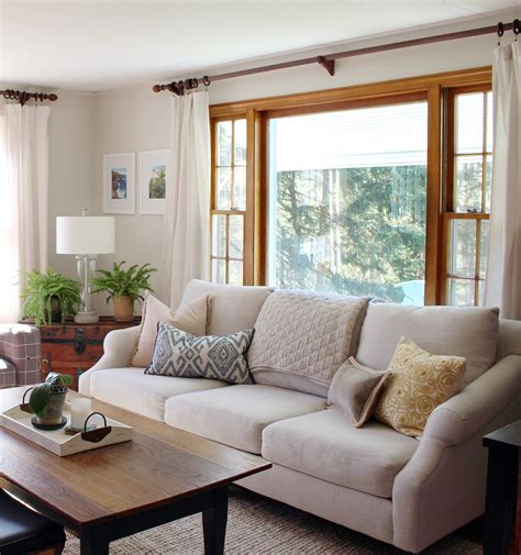 Elevate Your Space With Upgraded Curtain Rods Beige Living Rooms