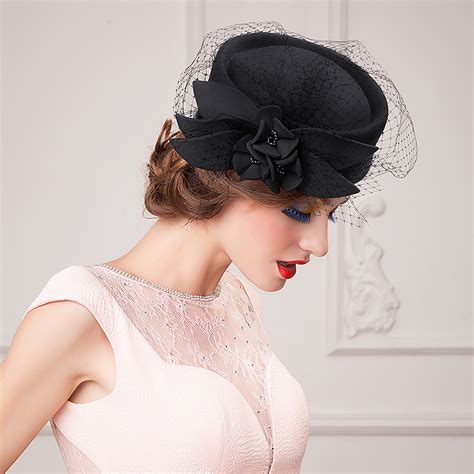 Ladies Lovely Wool With Tulle Fascinatorstea Party Hats 196075340 Jjs House