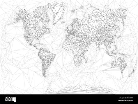 Mapa Del Mundo En Estilo Poligonal Imagen Vector De Stock Alamy