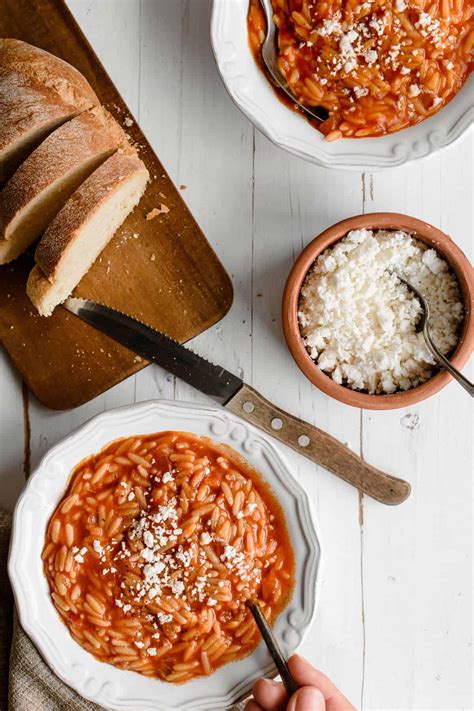 Manestra Greek Orzo With Tomato Sauce Real Greek Recipes