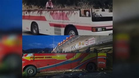 Bus Tabrak Fly Over Hingga Atap Copot Di Padang Panjang Heboh Warganet