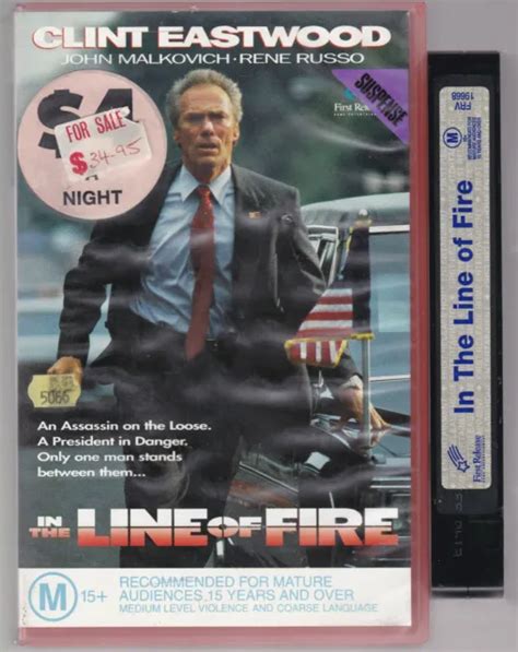 IN THE LINE OF FIRE VHS Video Tape Vintage EX RENTAL First Release