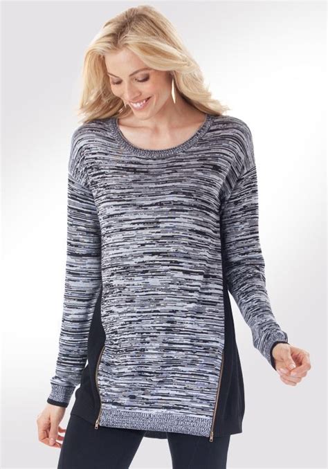 Tall Side Zip Tunic Sweater Sweaters Tall Women Tunic Sweater