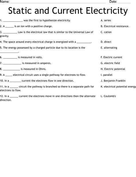 Electric Charge And Static Electricity Worksheet Answer Key