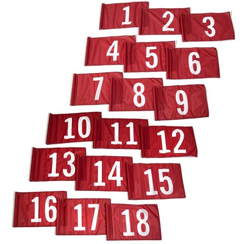 Amazon Vispronet Numbered Golf Flags In X In Red