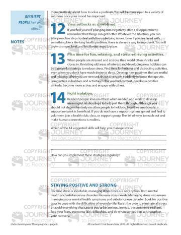 Understanding And Managing Stress Cod Lesson Journey To Recovery