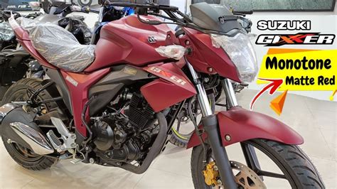 New Suzuki Gixxer Monotone Review New Matte Red Colour Single